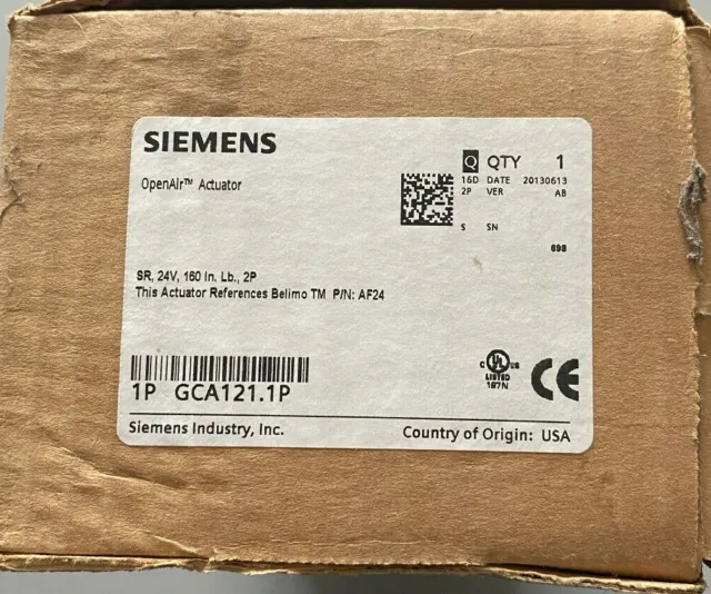 Siemens Damper Electronic Actuator GCA121.1P