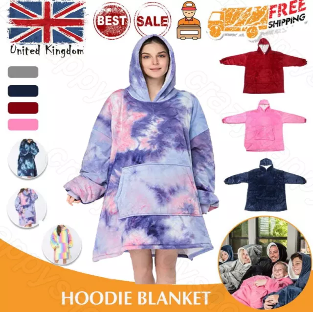 Hoodie Robe Oversized Blanket Super Soft Oodie Winter Comfy Nightware Blanket UK