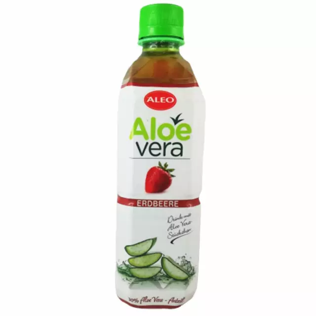 Aleo Getränk mit Aloe Vera Stückchen & Erdbeere 500ml inkl. 0,25€ Einwegpfand