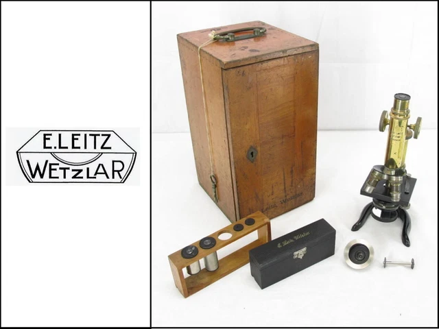Antique microscope E. Leitz Wetzlar