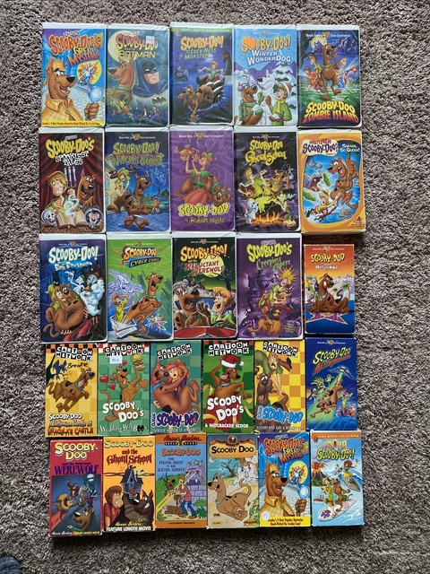 SCOOBY DOO VHS Movies Vintage Cartoon Network Animated Huge Lot Of 27