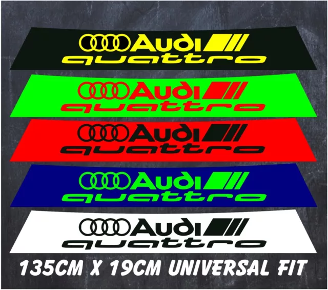 Audi quattro Sonnenleiste universal montiert 135x19cm