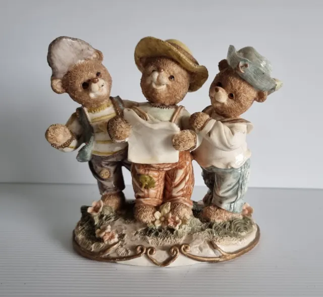 Rare Charished Teddies Figurine, 3 Singing bears, Excellent Condition #C5