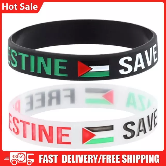 Palestine Flag Silicone Wristbands Sports Wristband for Events Support