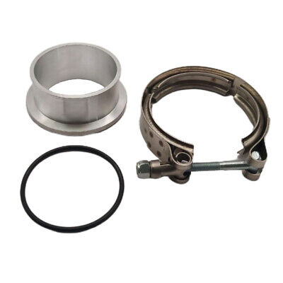 For Holset HX35 HX35W HX40W Cummins Turbo Compressor V-band Flange Kits w/ Clamp