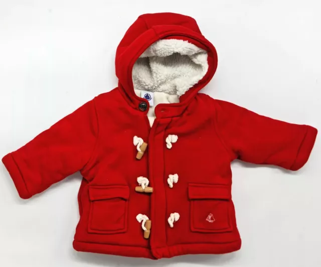 À Doublure Original Bébé Duffle Manteau Veste De Petit Bateau Taille 3M 56