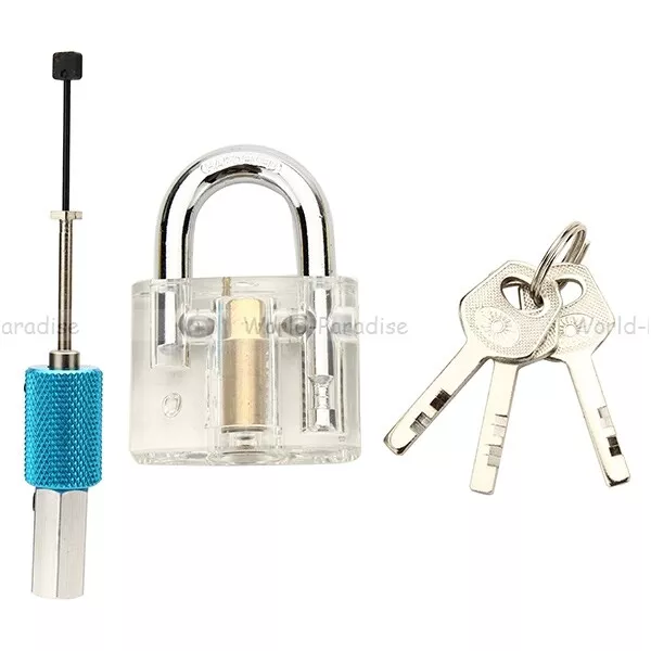 Transparent padlock disc detainer locksmith tension tools training serrure