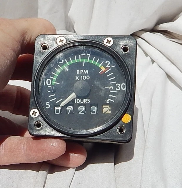 AIRCRAFT & HELICOPTER Small Engine RPM Gauge Indicator Instrument £49.