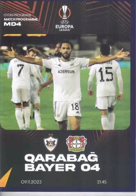 Fussball-Programmheft   23/24   EL   Qarabag FK - Bayer 04 Leverkusen