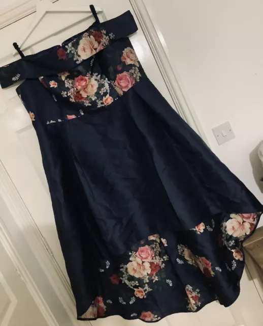 CHI CHI LONDON Red Size 4 6 Bardot Dip hem look aso Midi Maxi