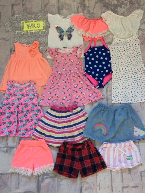 Girls Clothes Bundle 5-6 Years Zara Next H&M RI Etc Tops Dress Shorts Swimwear