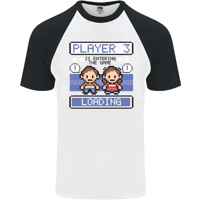 Baby Pregnancy Expecting Dad Mum to Be Mens S/S Baseball T-Shirt