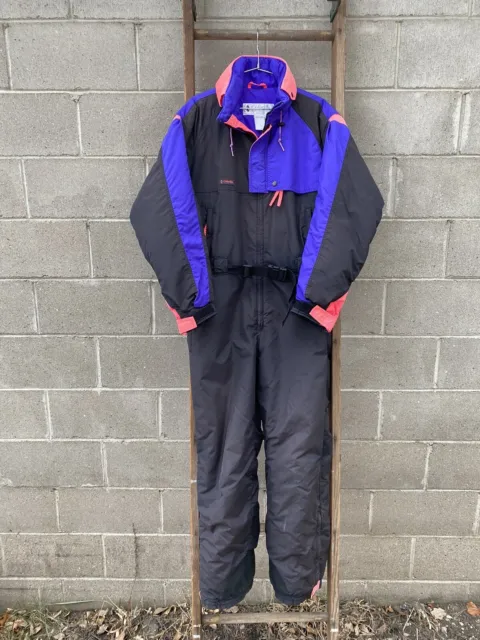 VINTAGE COLUMBIA SKI/SNOW Suit, Men's M, Black, Pink, Blue $130.00 ...