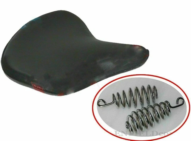 Reale Enfield Classico 500cc 350cc Rider Anteriore Sedile Con Entrambi Lato Nero