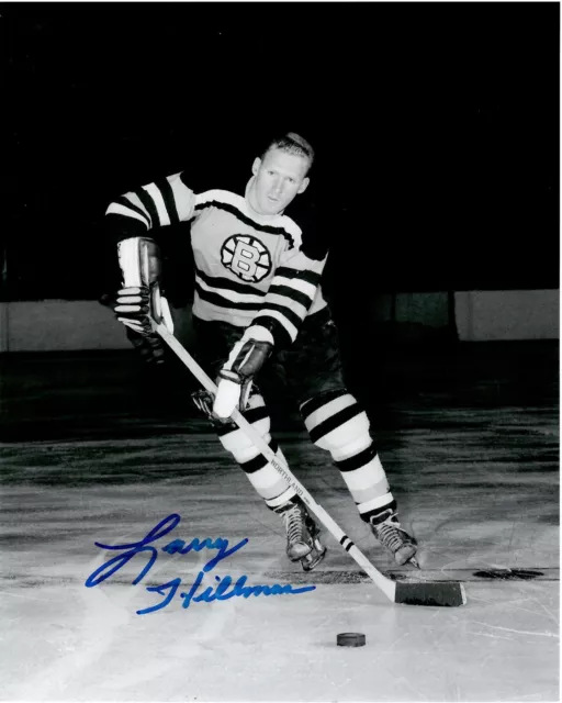 Deceased Boston Bruins D Larry Hillman Autographed 8x10 W/SportsWorld COA