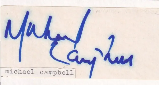 Michael Campbell - European Tour Golfer Signed Address Label (Laid onto card)