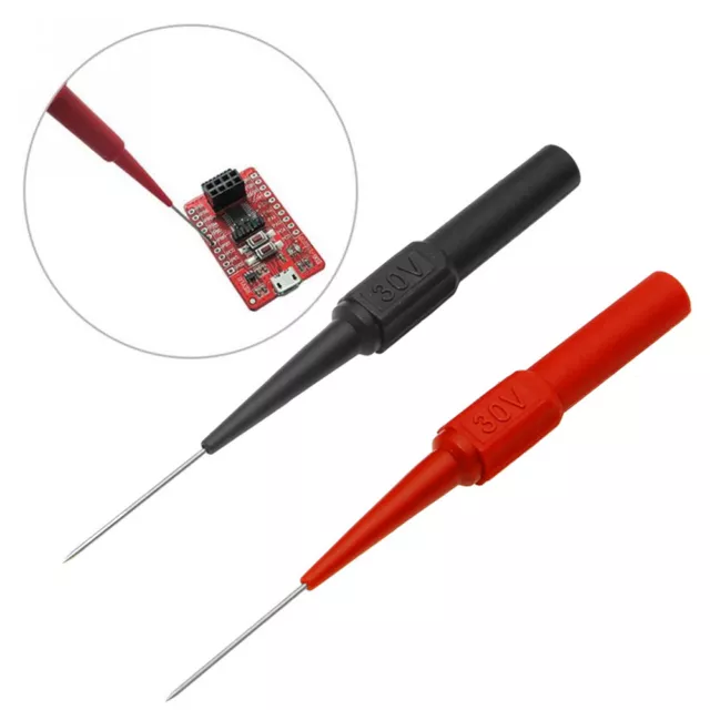 2PCS Multimeter Test Lead Back Probes Sharp Needle Micro Pin UK Stock