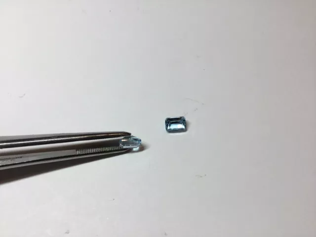 PAIRE DE PIERRES PRÉCIEUSES TOPAZE BLEU CIEL EN VRAC, TAILLÉES ÉMERAUDE 6 X 4 MM [A] {n-361} 3