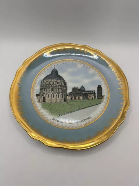 Vintage PISA-IL- DUOMO Porcelain Plate Italy 🇮🇹 Nouveau RARE