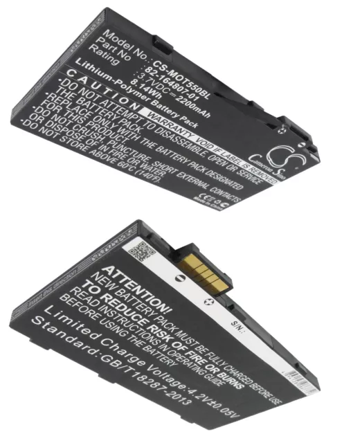 Batterie 2200mAh type 82-164807-01 Pour Motorola ES85XX MC36 TC55 MC36 TC55AH