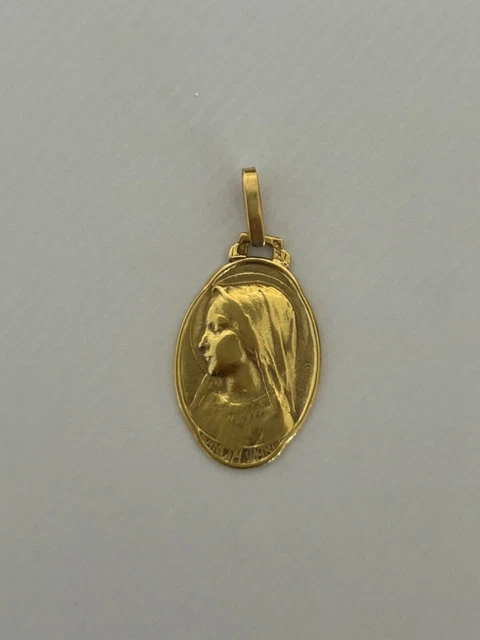 Médaille Pendentif Jeanne D'Arc En Or Rose 18 Carats - Style Art Nouveau - Très Bon état