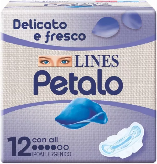 Assorbenti Lines Petalo con Ali Ultra Sottile da 24cm - Confezione da 12Pz