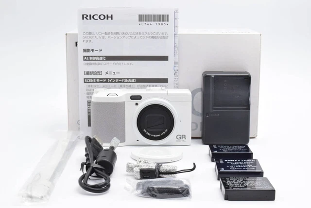 【Excellent】119-20107104RICOH Digital Camera GR DIGITAL IV White Edition
