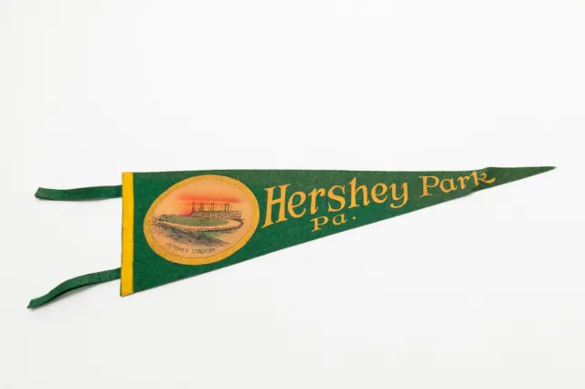 Early Vintage Hershey Stadium Hershey Park PA Souvenir Felt Pennant 21"