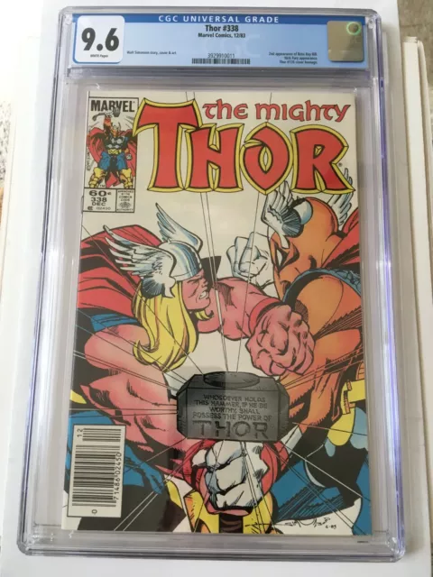 Thor # 338 (1983) CGC 9.6+/ NM+  2nd app& Origin Beta Ray Bill- Simonson art MCU
