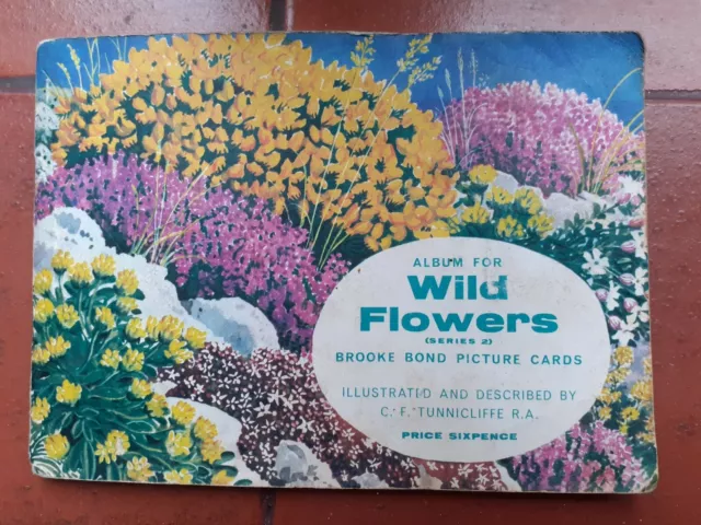 Vintage Brooke Bond Tea Picture Cards in Complete Album Wild Flowers 2