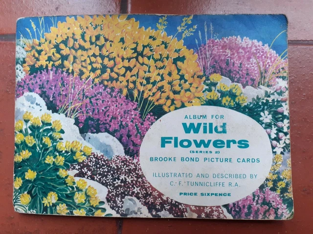 Vintage Brooke Bond Tea Picture Cards in Complete Album Wild Flowers 2