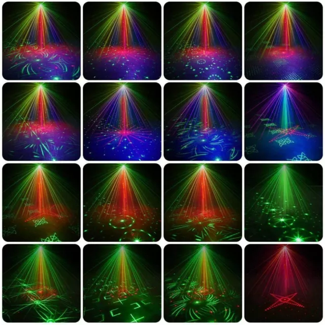 480 Patterns Laser Projector Light Stage Lighting LED RGB Disco Party KTV Lamp 3