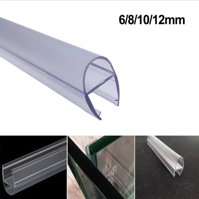 Guarnizione doccia tipo D lunghezza 1 m facile installazione per tutte le porte in vetro PVC