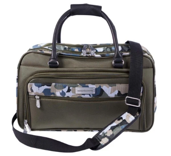 Samantha Brown Carry-All Travel Bag Carry-On Luggage - Green Camo