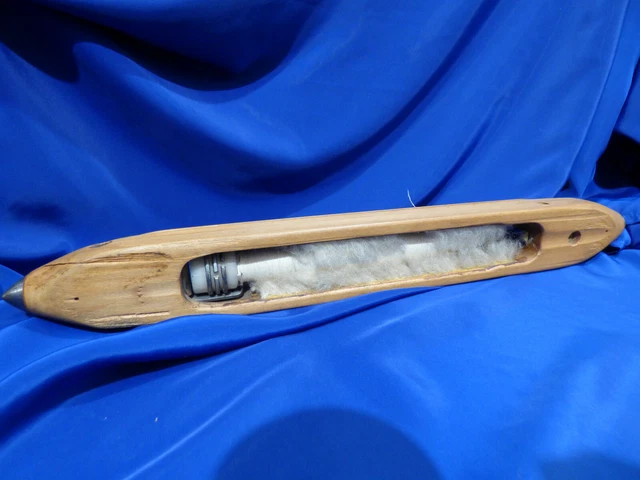 Navette Ancienne En Bois Pour Métier à Tisser – Outil Vintage Tissage