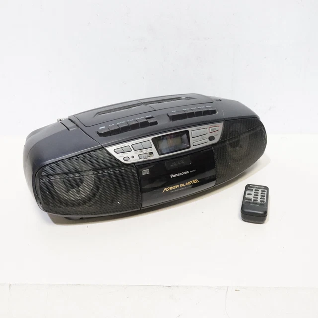 PANASONIC RX-DT37 TWIN Cassette CD Player Radio Boombox Ghetto Blaster ...