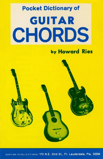Pocket Dictionary of Guitar Chords 186 Diagrams Learn to Play Lessons Book