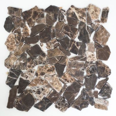 Braun Mosaïque Marbre Pierre Naturelle Impala Braun Poli Mos42-1306 _F 