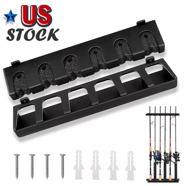 FISHING ROD RACK Vertical Holder Horizontal Wall Mount Boat Pole Stand  Storage $10.99 - PicClick