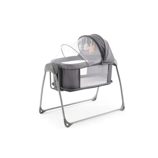 Cuna oscilante Babystyle ostra en fósil con juguetes con dosel desde el nacimiento hasta 9 kg