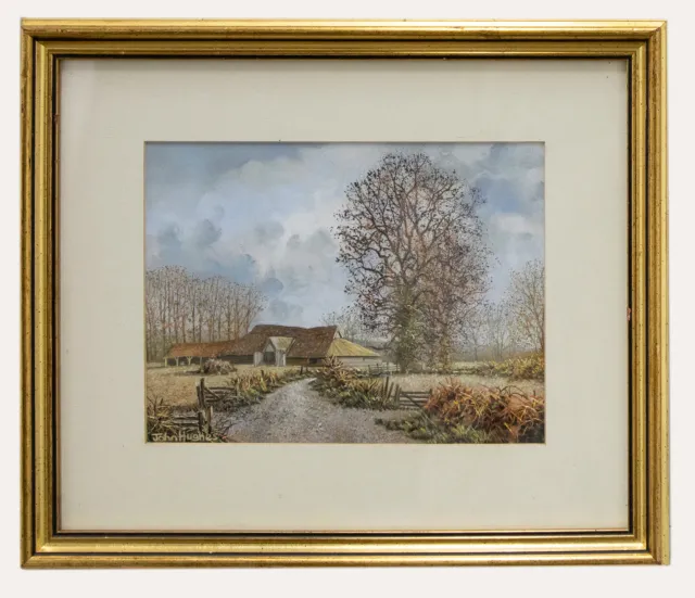 John Hughes - Framed 20th Century Pastel, Winter Landscape
