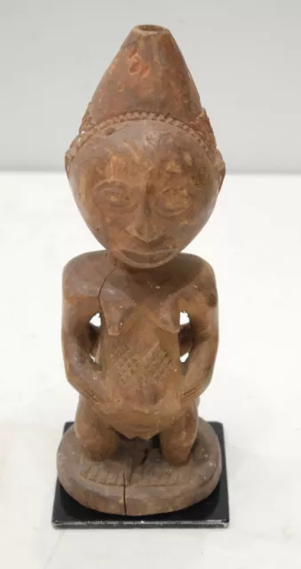 African Statue Luba-Hemba Janus Wood Statue DRC 10 3/4"