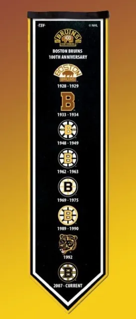 1924 2024 Nhl Boston Bruins Legacy Felt Banner 100Th Centennial Stanley Cup