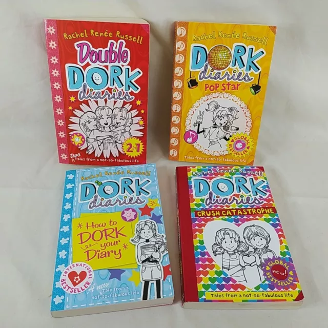 Dork Diaries x 4 Bücher (5 Geschichten) Pop Crush Double How To Rachel Renee Russell