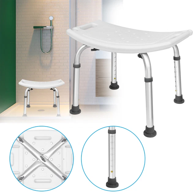 Taburete de baño silla de baño taburete de ducha silla de ducha ayuda de ducha asiento de ducha baño 136 kg taburete