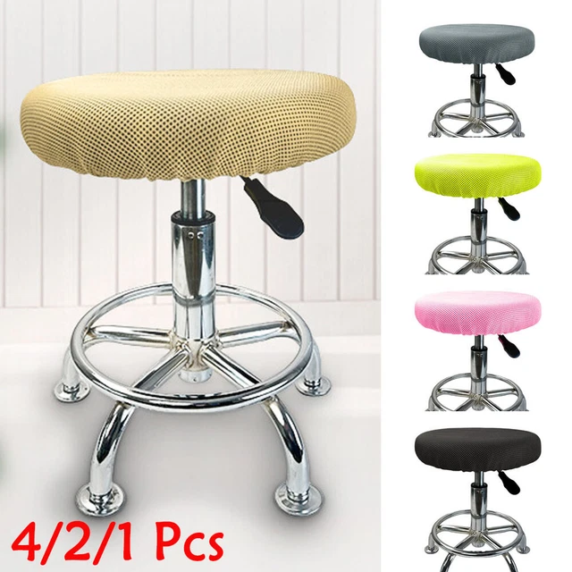 Housse De Tabouret Ronde GGoty - Coton Extensible - 40x40 Cm - Protection Siège