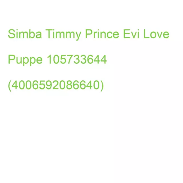 Simba Timmy Prince Evi Love Puppe 105733644 (4006592086640)