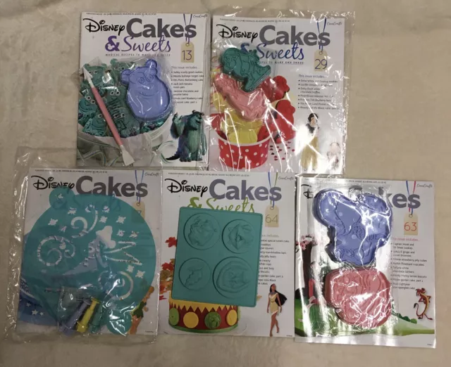 Bundle Job Lot 5 x Disney Cakes & Sweets Magazines & Extras Cooking Baking  #1