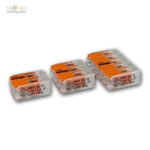 Wago Compact Bornes 2/3/5x 0,5 -2, 5 MM² Bornes avec Levier, Soluble, Neu