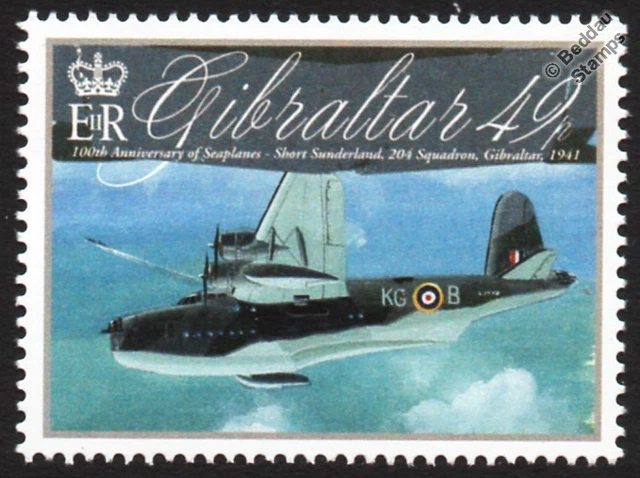 RAF 204 Squadron SHORT SUNDERLAND S.25 Flying Boat Seaplane Aircraft Stamp